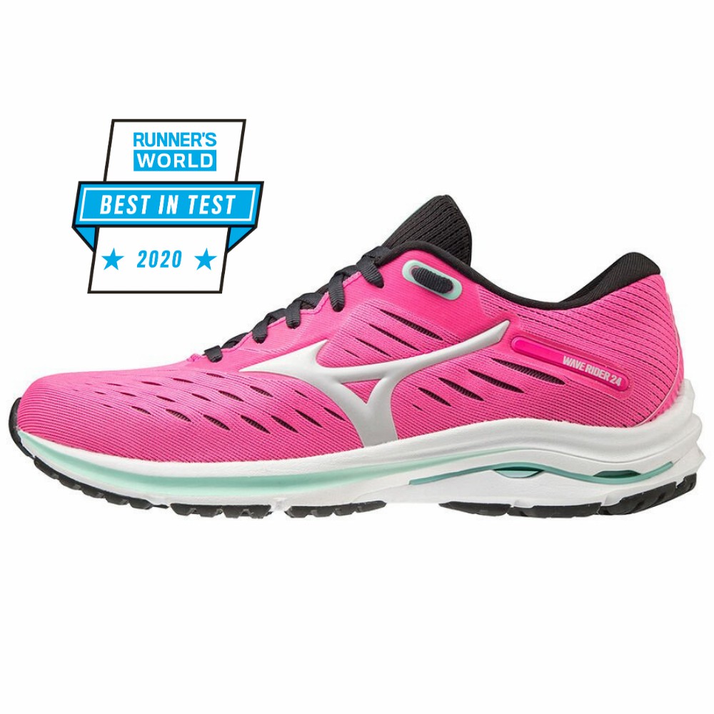 Mizuno Women's Wave Rider 24 Running Shoes Pink (J1GD200355-ODA)